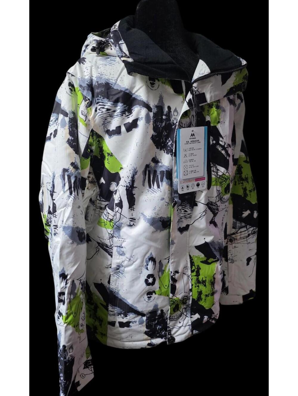 Men's Small Green/White "MutuSnow" insulated & Waterproof Winter Ski Jacket, NWT - Picture 2 of 12